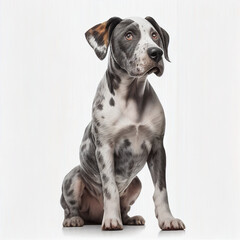 Catahoula Bulldog full body image with white background ultra realistic



