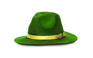 Green St. Patrick's Day hat isolated on a transparent background