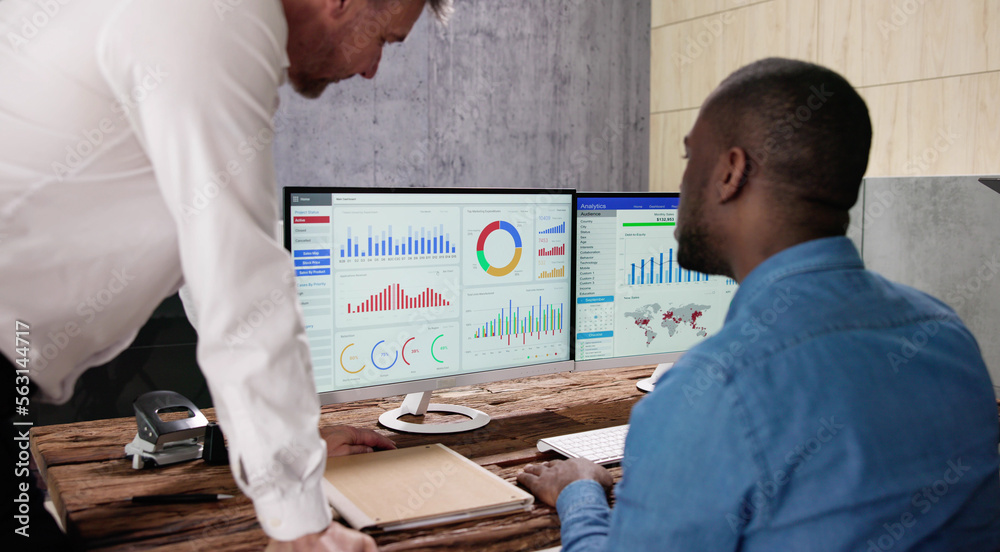 Poster business data analytics dashboard
