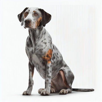 Catahoula Leopard full body image with white background ultra realistic



