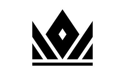 black crown silhouette logo