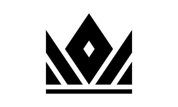 black crown silhouette logo