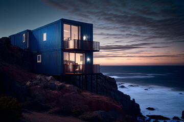 Shipping Container Home Design - Generative Ai