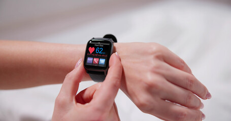 Smart Watch Showing Heartbeat Monitor