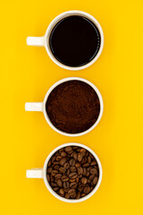 Coffee process, part of the daily routine to start the day with energy.
