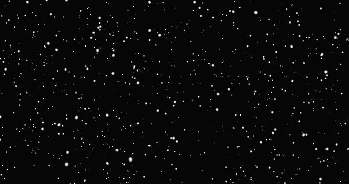Snowfall as winter season weather background. 4k loop. Alpha channel included.