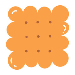 Hand drawn biscuit icon. Flat vector illustration of cookie, sweet dessert, pastry food
