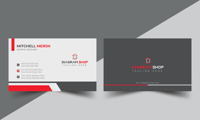Personal visiting card with company logo .flat gradation business card inspiration .Elegant dark back background with abstract wavy lines shiny. Vector illustration 