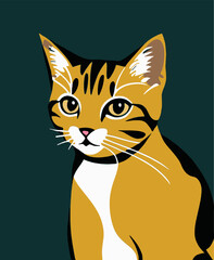 Portrait of a Ginger Cat vector
