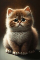 cat with blue eyes color art