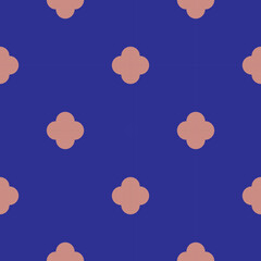 seamless blue victorian geometric pattern with mosaic ornament