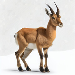 Chamois full body image with white background ultra realistic



