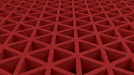 Naklejka premium red maroon abstract 3D pattern wallpaper geometric triangle line shapes perspective