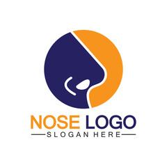 Nose logo design vector template, Organs logo design concept, Icon symbol
