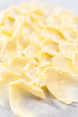 Butter board with vegetables and bread