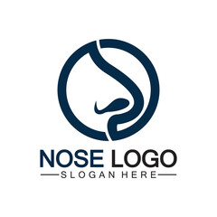 Nose logo design vector template, Organs logo design concept, Icon symbol