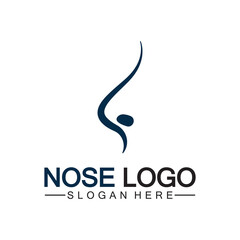 Nose logo design vector template, Organs logo design concept, Icon symbol
