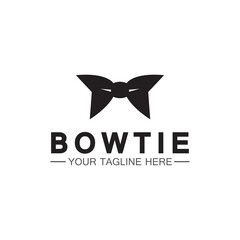 vintage silhouette bow tie logo vector illustration design. butterfly tie logo and symbol