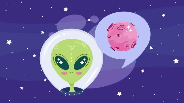 alien creature space outer animation