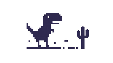 No internet connection pixel dinosaur offline art bad connection vector computer digital web concept network technology. © kolonko