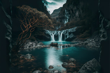 "Paradise Found: The Exotic Waterfall"