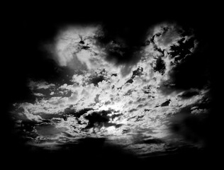 Cloud, Fog or smoke isolated on black background. Royalty high-quality free stock photo image of...