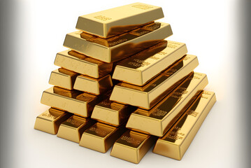 A pile of gonden bullions, gonden bars generative ai