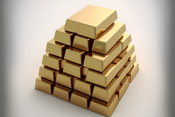 A pile of gonden bullions, gonden bars generative ai