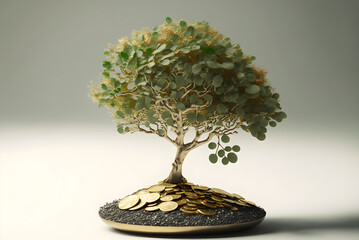 Tree growing on money with generative AI