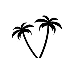 Palm tree summer logo template vector illustration