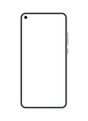 Smartphone mockup frameless blank screen frameless design, iphone style.Smartphone icon on white background vector illustration. Flat Icon Mobile Phone, Handphone.