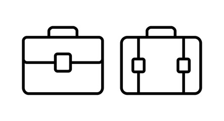 Briefcase icon vector illustration. suitcase sign and symbol. luggage symbol.