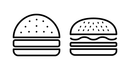 Burger icon vector illustration. burger sign and symbol. hamburger