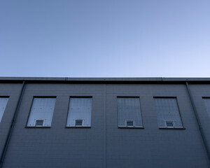 Facade with windows seen from the street