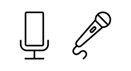 Microphone icon vector illustration. karaoke sign and symbol