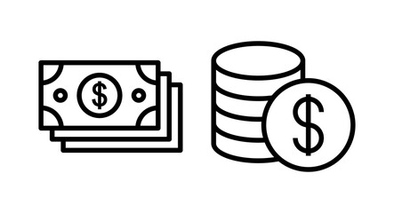 Money icon vector illustration. Money sign and symbol