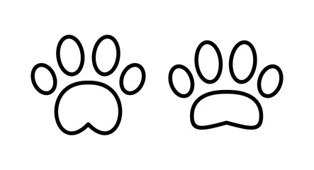 Obraz premium Paw icon vector illustration. paw print sign and symbol. dog or cat paw