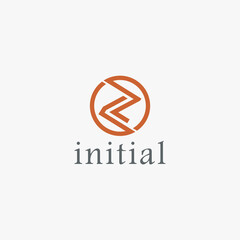 initial n Letter Logo Design Vector Template in modern and abstract style.