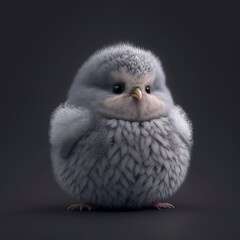 Fototapeta premium illustration of fluffy chick,image generated by AI