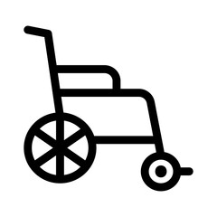Wheelchair Icon on white background. Medical Icons. Linear style sign for mobile concept and web design. Vector Illustration 