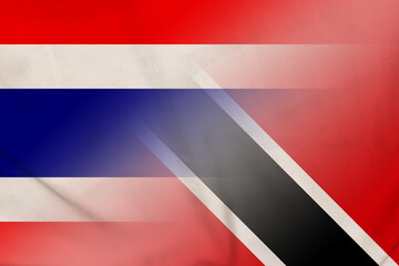 Thailand and Trinidad and Tobago national flag international negotiation TTO THA