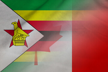 Zimbabwe and Canada national flag international contract CMR ZWE