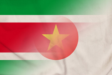 Suriname and Japan political flag transborder negotiation JPN SUR