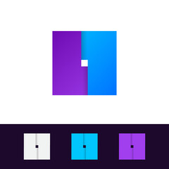 modern logo template with futuristic gradient colors and clean vector eps format