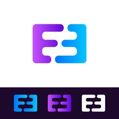 modern logo template with futuristic gradient colors and clean vector eps format