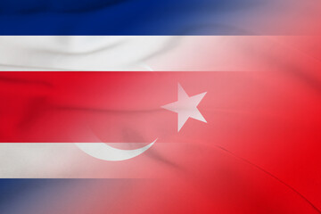 Costa Rica and Turkey political flag international contract TUR CRI