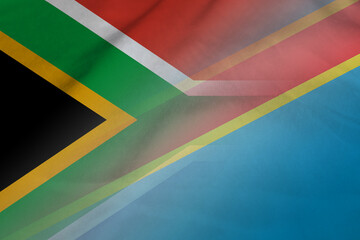South Africa and Democratic Republic of the Congo national flag international relations COG ZAF