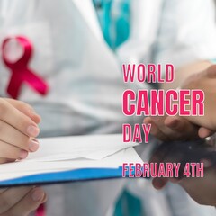 Fototapeta na wymiar February 4 celebration of World Cancer Day