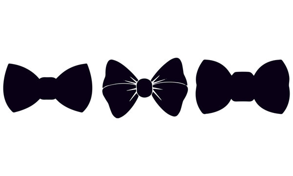 black bowtie icons vector design 