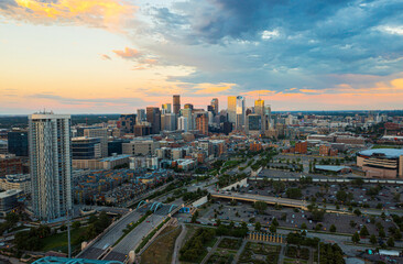 Fototapeta na wymiar Downtown Denver Aerial